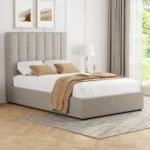 Clara 4ft6 Ottoman Bedframe - Beige Fabric - Image 2