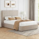 Willow 4ft6 Ottoman Bedframe - Beige Fabric - Image 2