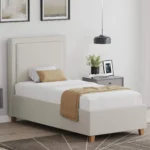 Bonnie 4ft Ottoman Bedframe - Beige Fabric - Image 2