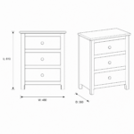 Rathlin Bedside Table - Grey - Image 2