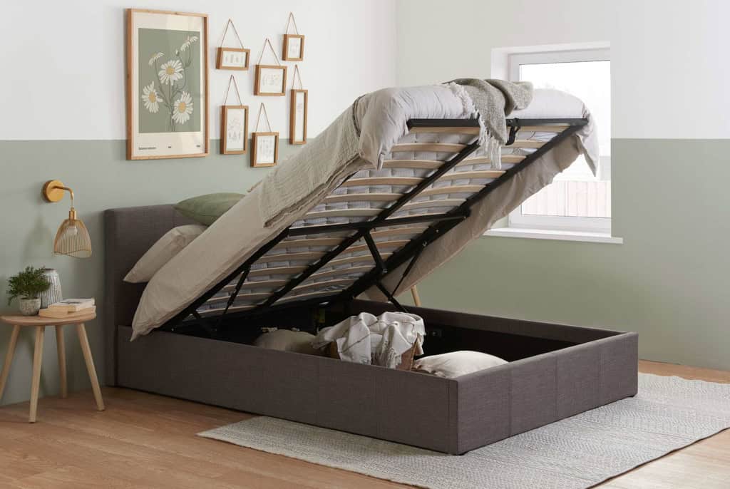 Berlin 4ft Ottoman in Grey Fabric | Buy Online | Beds.ie