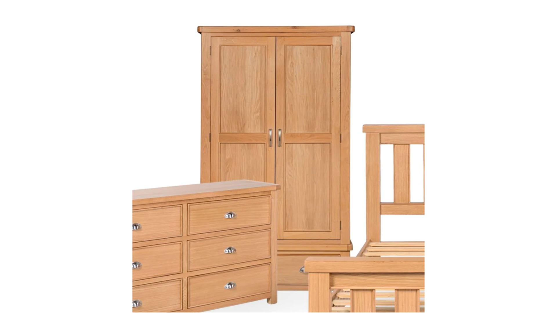 Honey B Newbury Wardrobe - Oak | Buy Online | Beds.ie