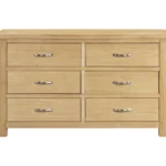 Honey B Manhattan 6 Drawer Chest - Oak - Image 4