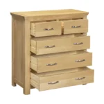 Honey B Manhattan 5 Drawer Chest - Oak - Image 2