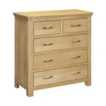 Honey B Manhattan 5 Drawer Chest - Oak - Image 4