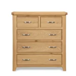 Honey B Sligo 5 Drawer Chest - Oak - Image 2