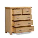 Honey B Sligo 5 Drawer Chest - Oak - Image 3