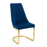 Viterra Cantilever Dining Chair (Pair) - Blue & Gold - Image 3
