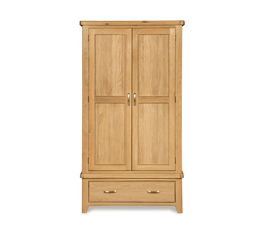 Honey B Sligo 2 Door 1 Drawer Wardrobe - Oak | Buy Online | Beds.ie