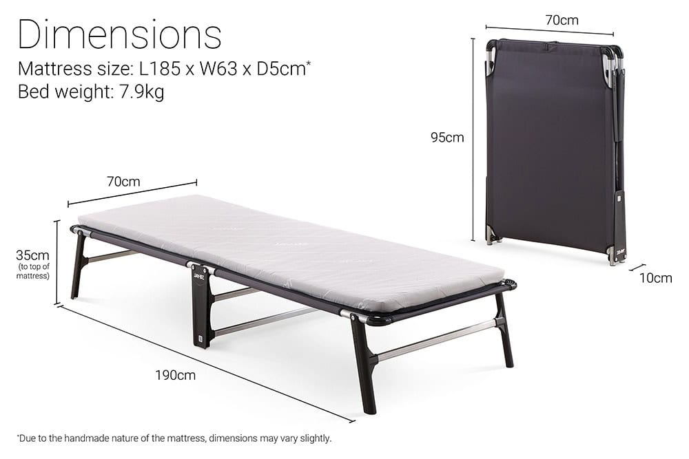 Jaybe Compact 2ft3 Folding Bed with e-Fibre Mattress - 122701 - Image 4