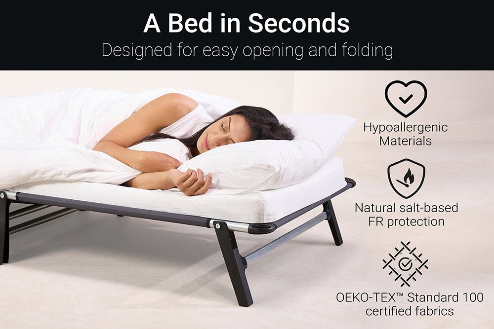 Jaybe Hideaway 2ft3 Folding Bed with e-Fibre Mattress - 123701 - Image 6