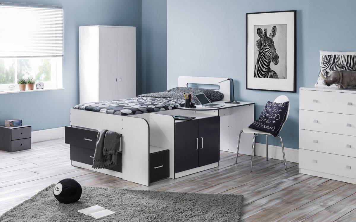 Odyssey Cabin Bed – Black & White