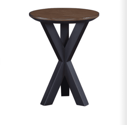 Nevada Round Lamp Table - Dark Wood - Image 2