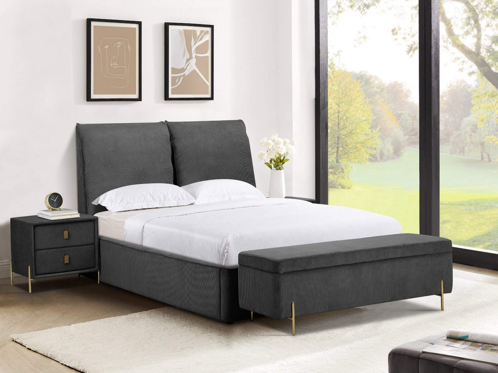 Waterford 4ft6 Ottoman Bedframe - Grey - Image 2