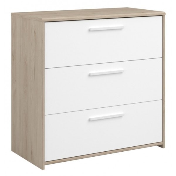 Parisot Finland 3 Drawer Chest – Oak & White