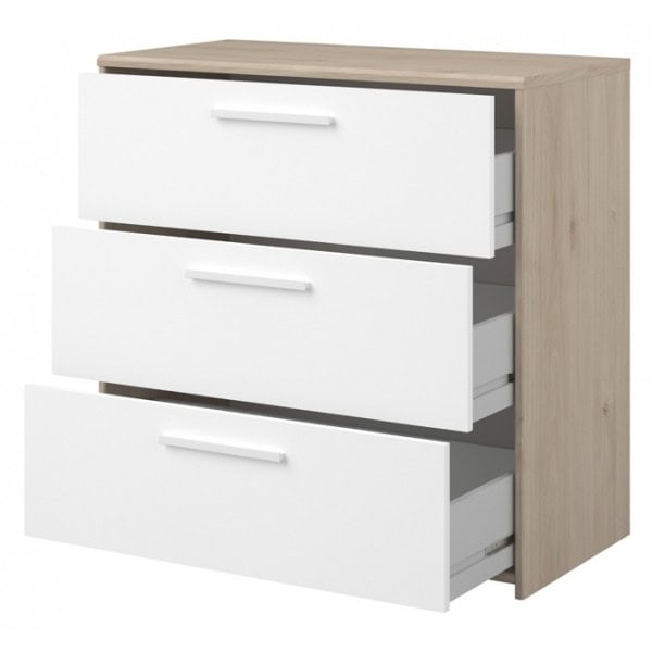 Parisot Finland 3 Drawer Chest - Oak & White - Image 3