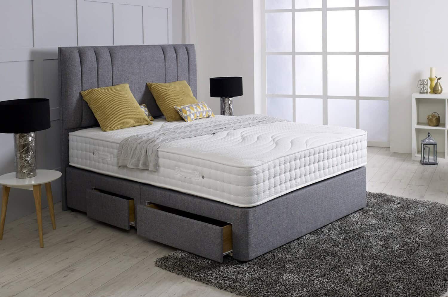 Healthbeds 4ft Latex Gel 1200 Support Divan Bed