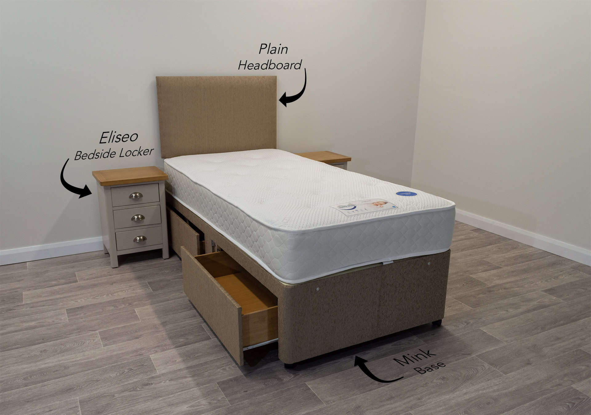 3ft Saturn Mattress with 2 FREE Drawers Base & Headboard - Image 2