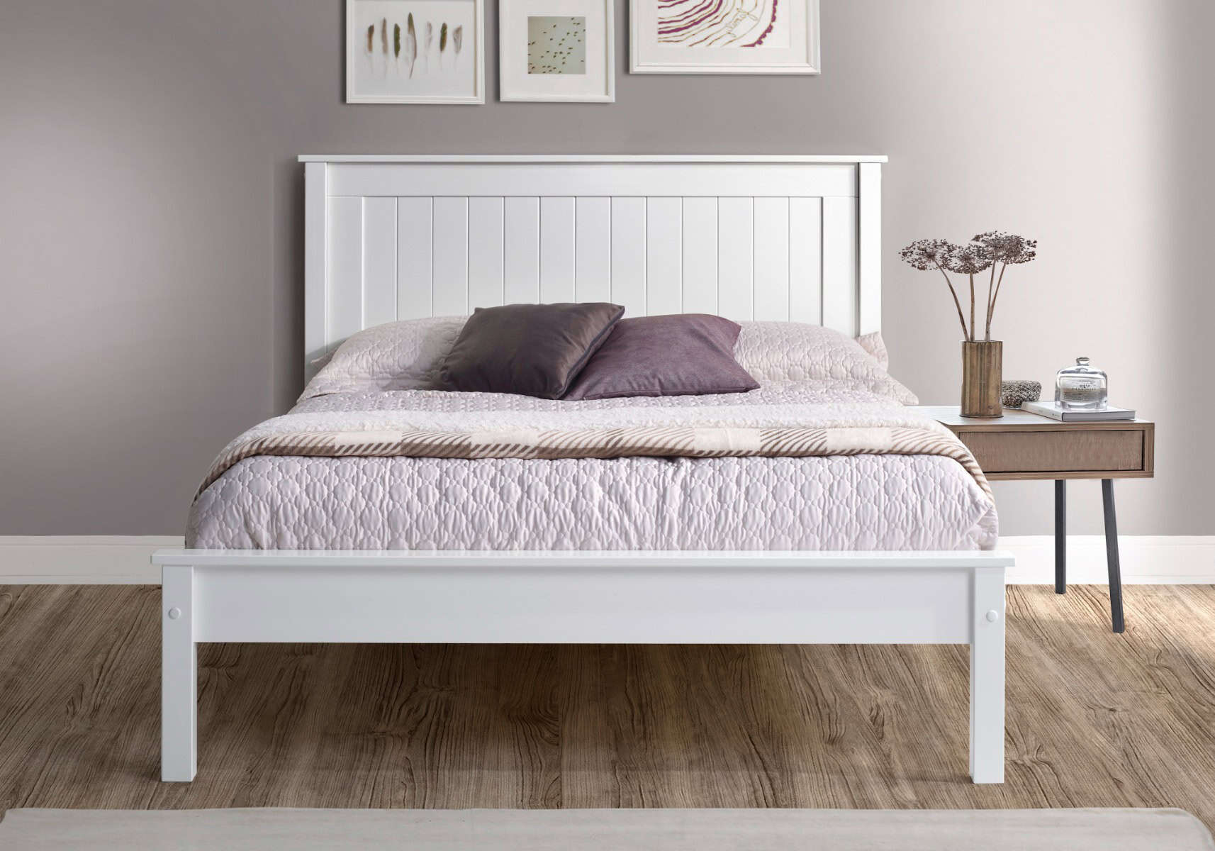 Limelight Taurus Low End 4ft Bedframe - White - Image 2