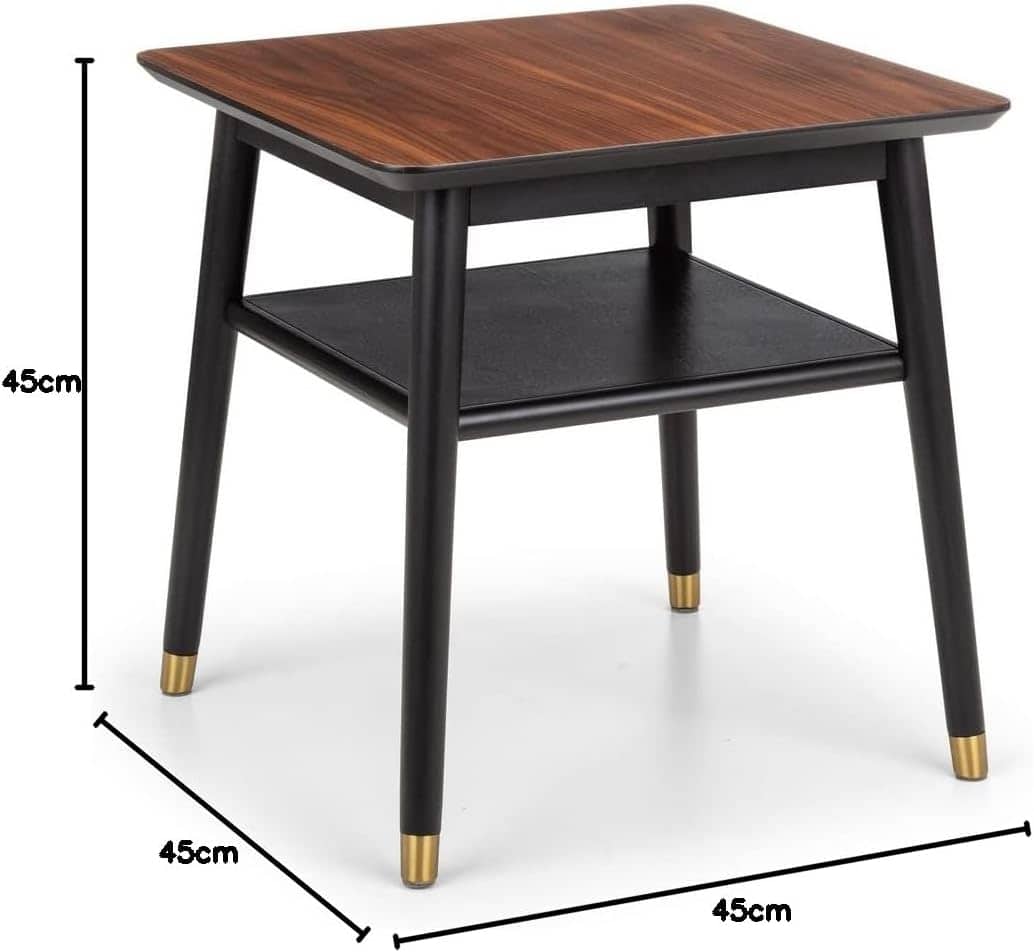 Fiona Lamp Table - Walnut & Black - Image 7