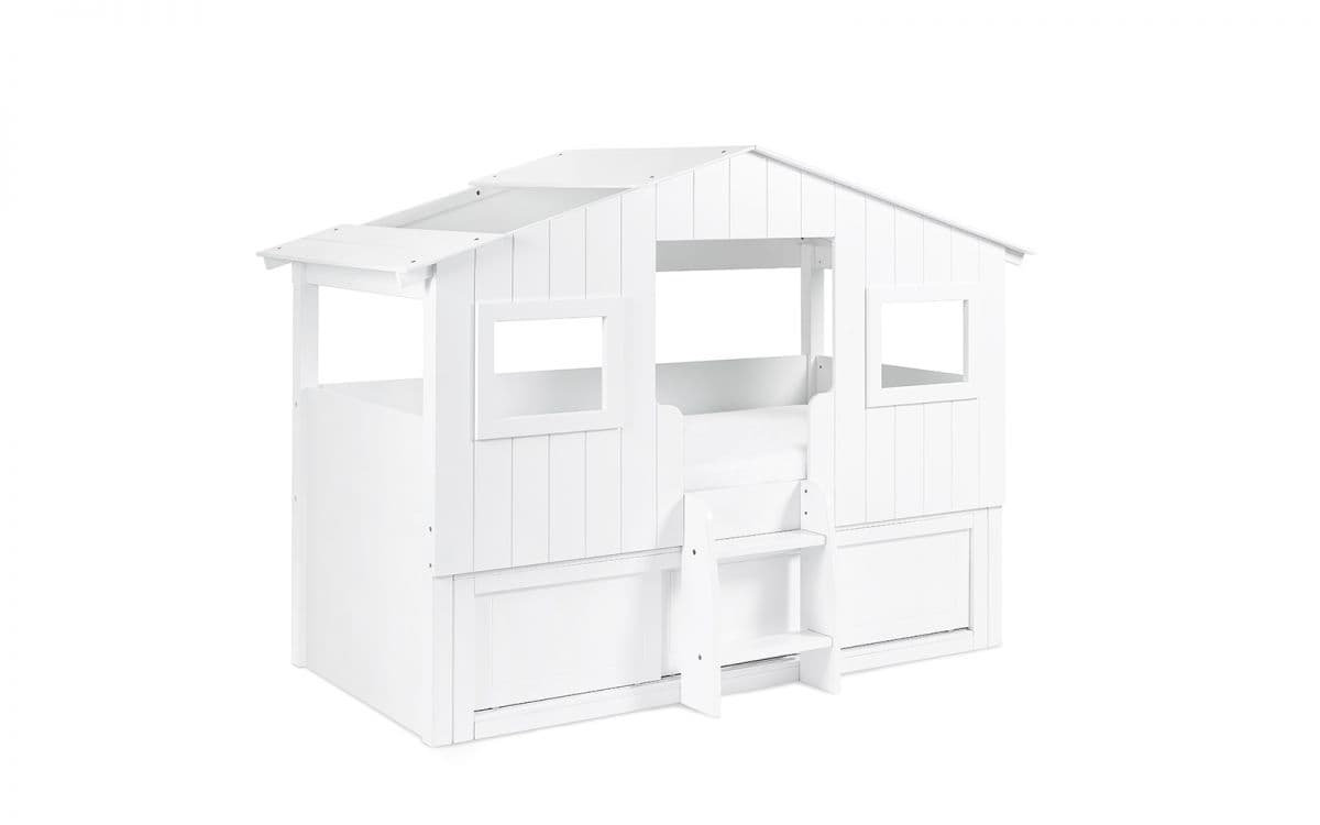 Oak Treehouse Midsleeper & Storage Unit - White - Image 2
