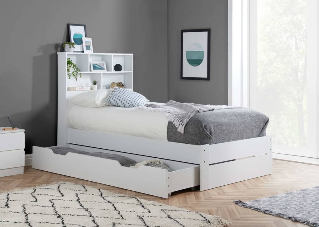 Alfie 3ft Storage Bed – White - Image 2