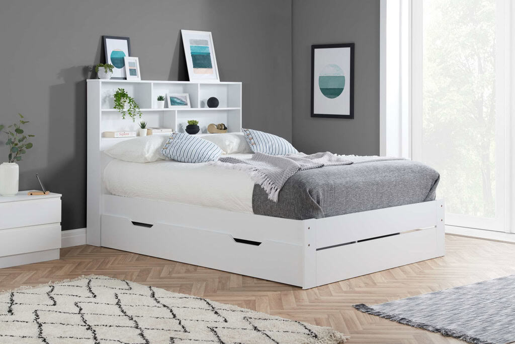 5ft Alfie Storage Bed – White