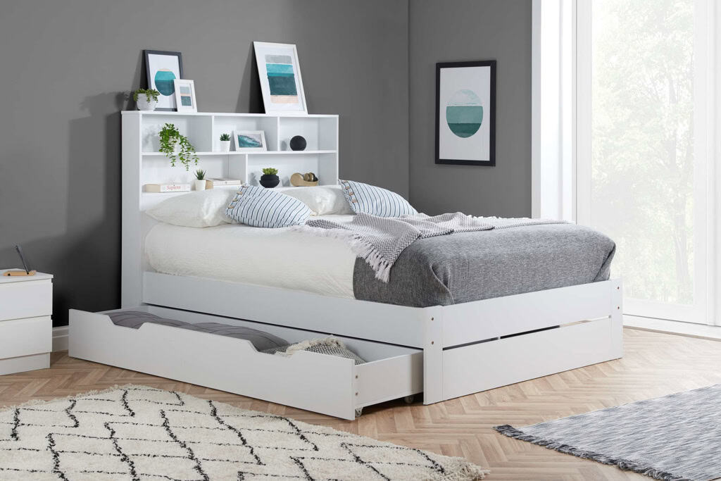 5ft Alfie Storage Bed – White - Image 2