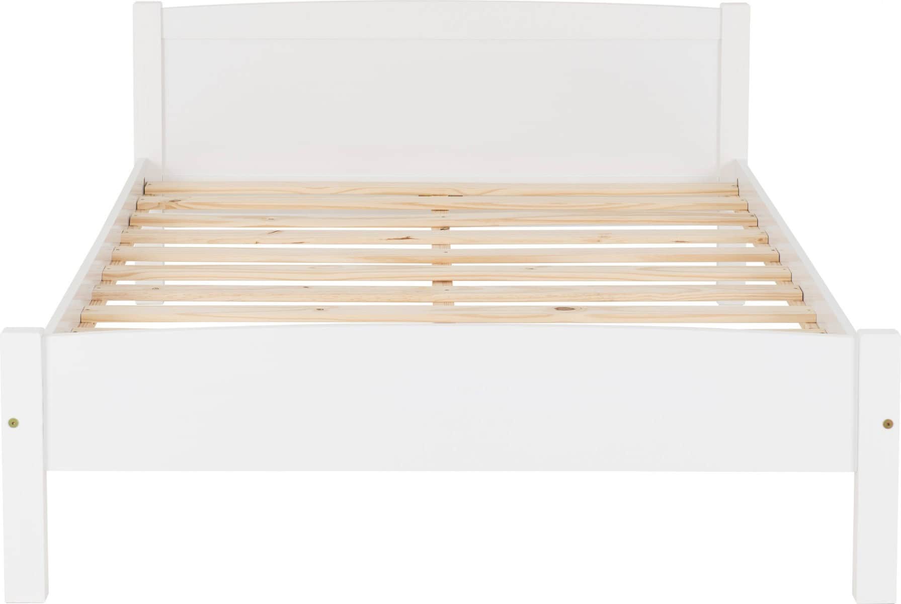 Amber 4ft6 Bedframe - White - Image 4