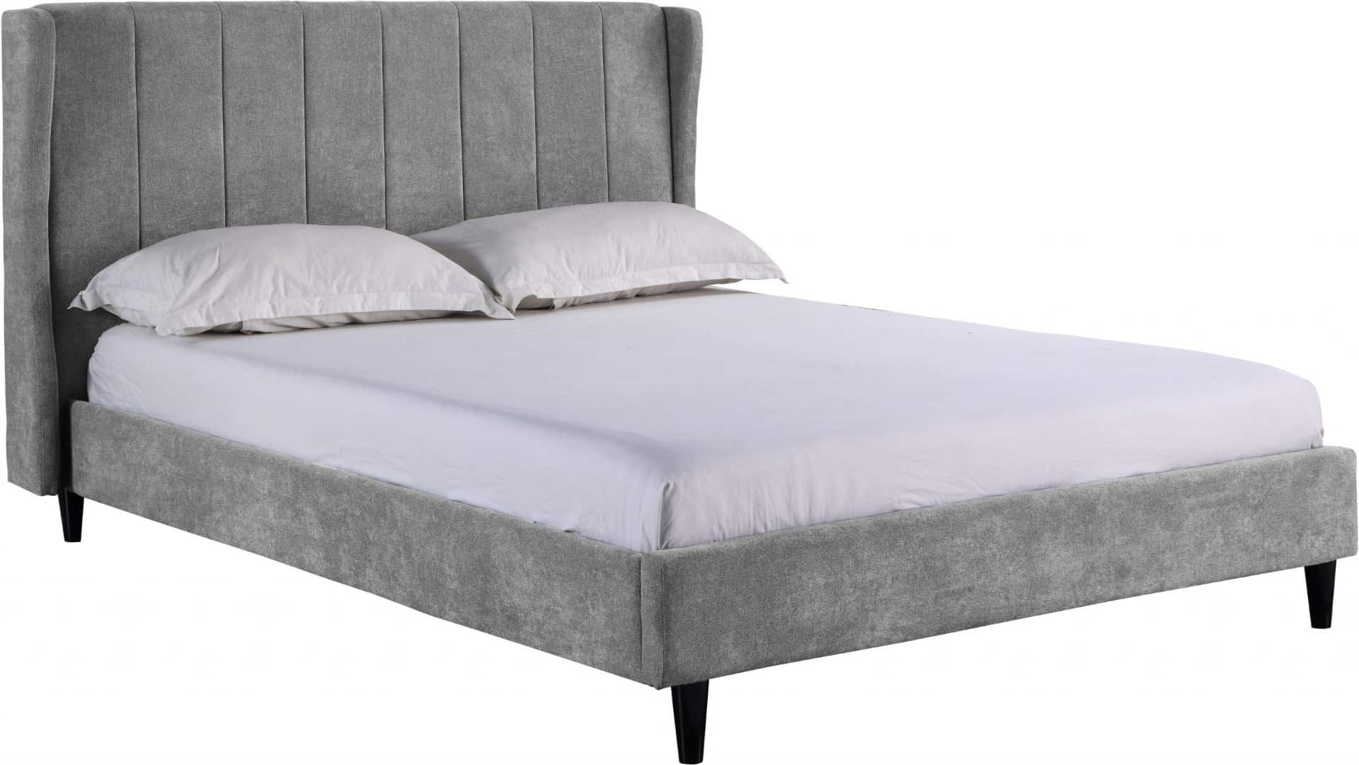 Amelia 5ft Bedframe - Dark Grey Velvet - Image 4