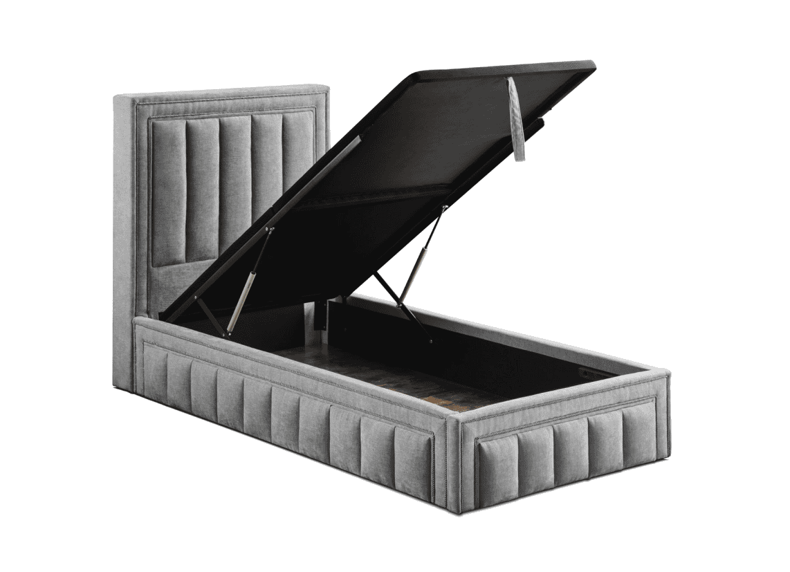 Honey B Amelia 4ft6 Ottoman Bedframe – Grey