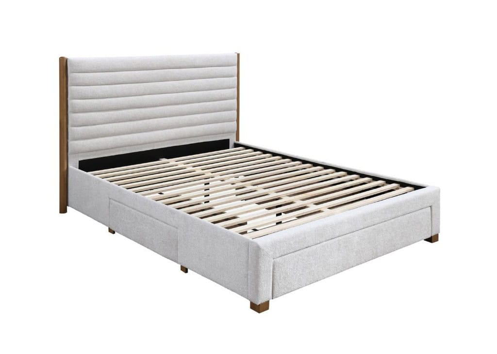 4ft6 Arabella Drawer Bedframe - Grey - Image 3