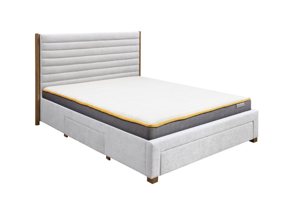 4ft6 Arabella Drawer Bedframe - Grey - Image 2