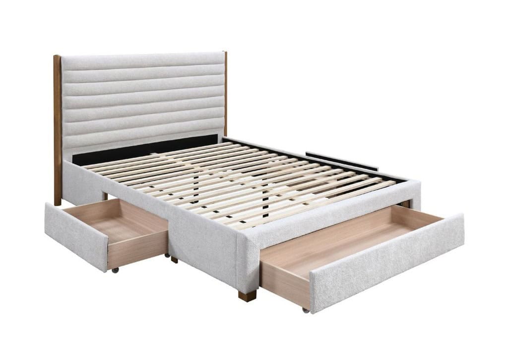 4ft6 Arabella Drawer Bedframe - Grey - Image 5
