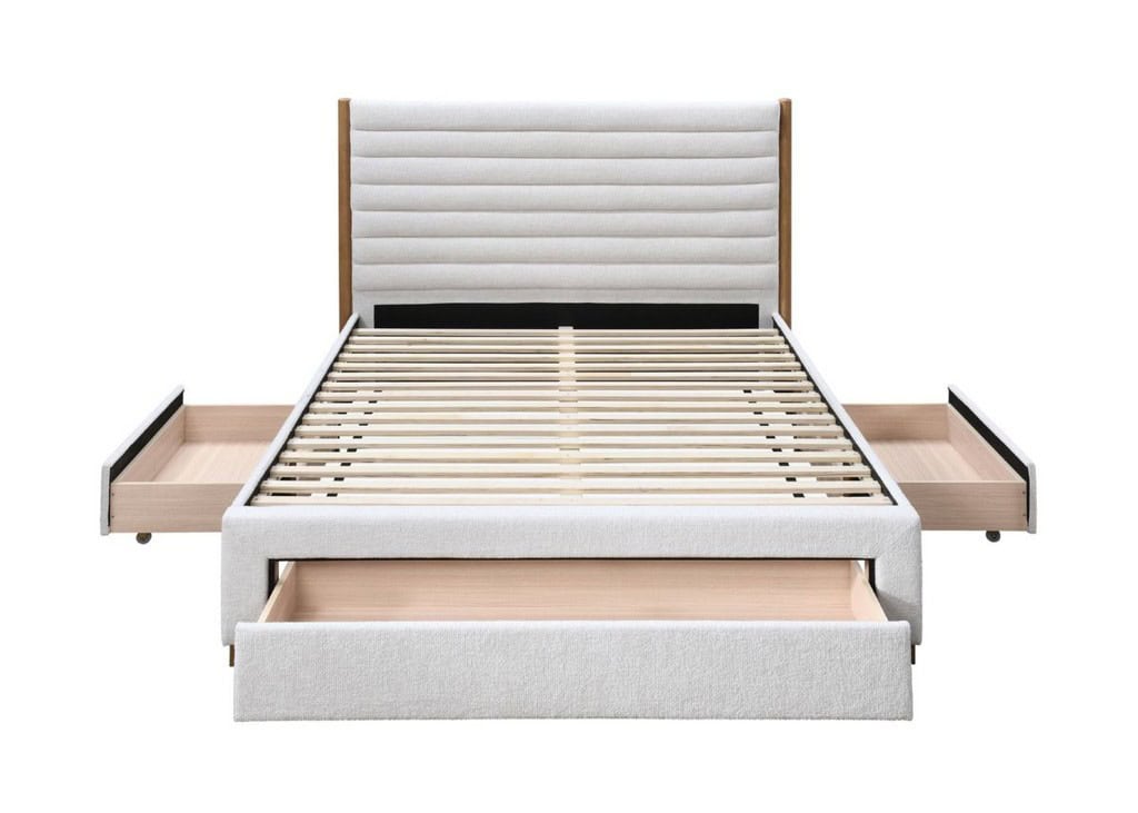 4ft6 Arabella Drawer Bedframe - Grey - Image 4