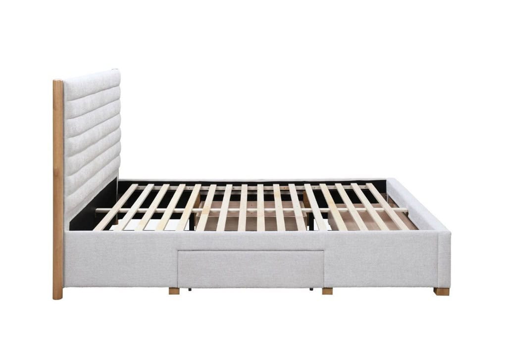 4ft6 Arabella Drawer Bedframe - Grey - Image 6