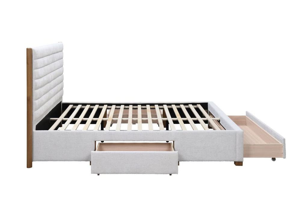 4ft6 Arabella Drawer Bedframe - Grey - Image 8
