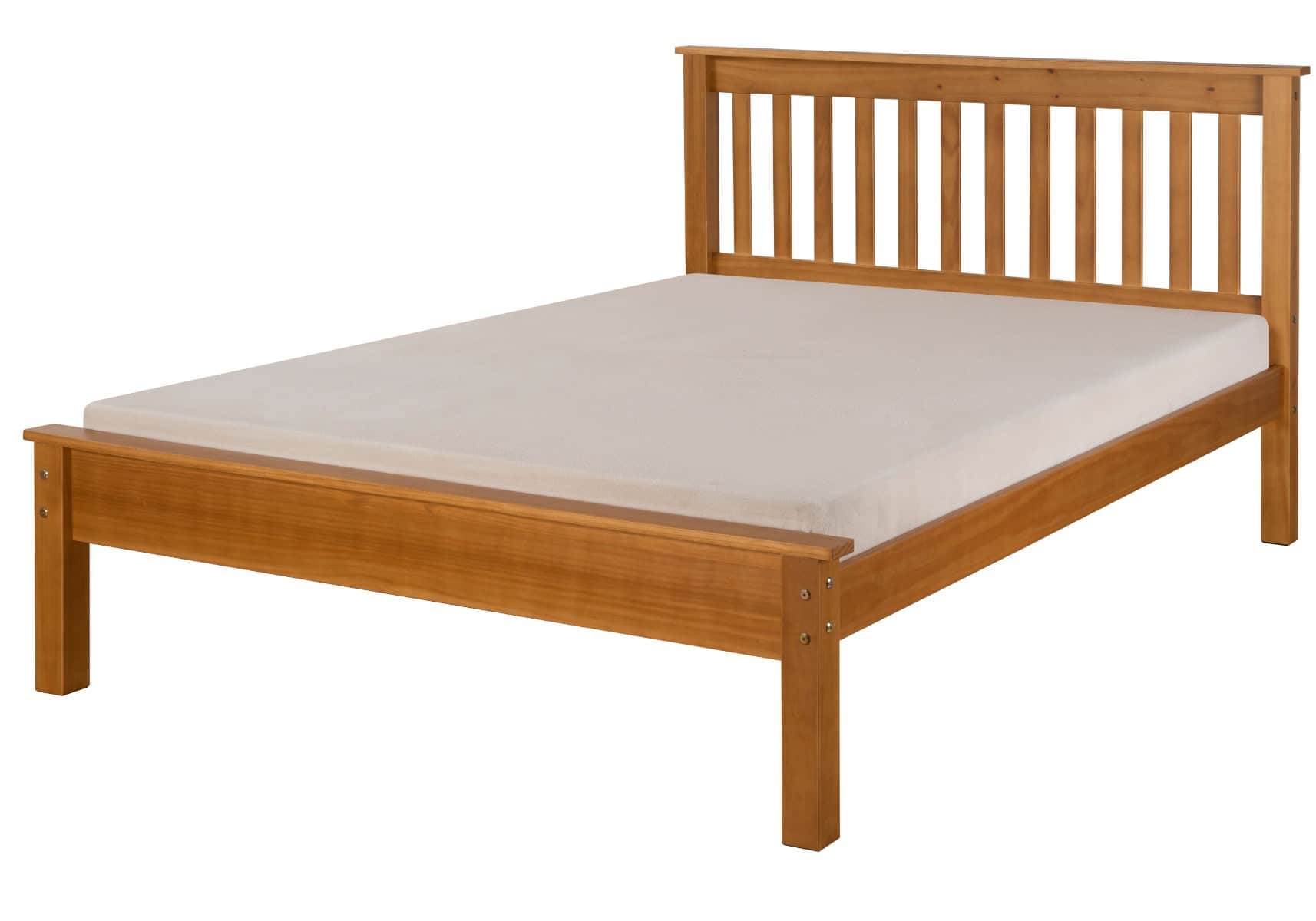 Argyle 4ft6 Low End Bedframe - Rustic Pine