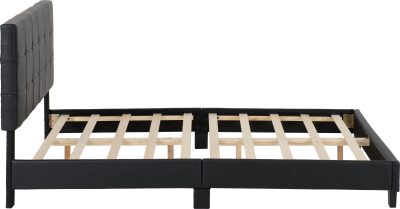 Arran 4ft6 Bedframe - Black Faux Leather - Image 3