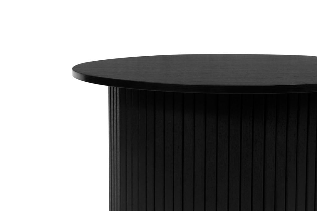 Axel Fluted Round Coffee Table - Black - Image 2