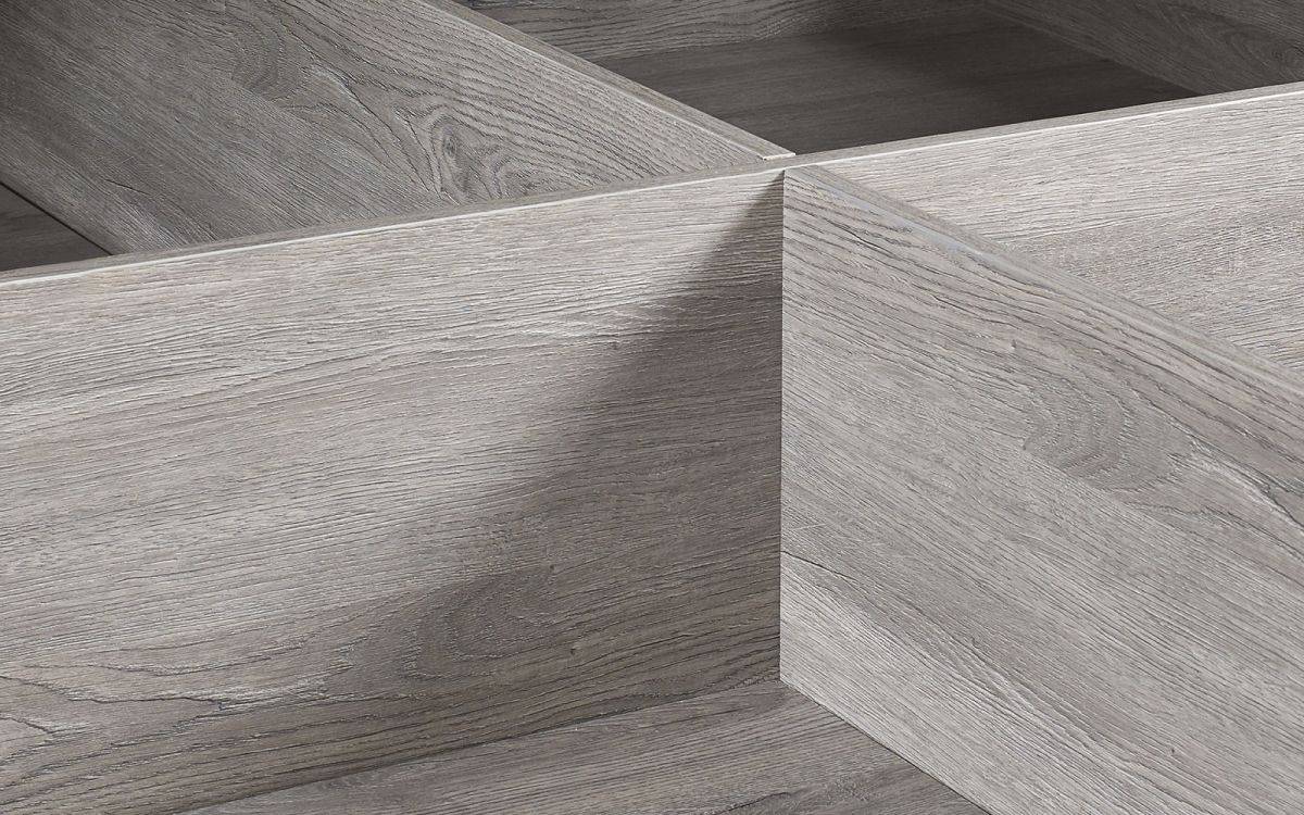 Batu 5ft Bookcase Headboard Ottoman Bed - Grey Oak - Image 6