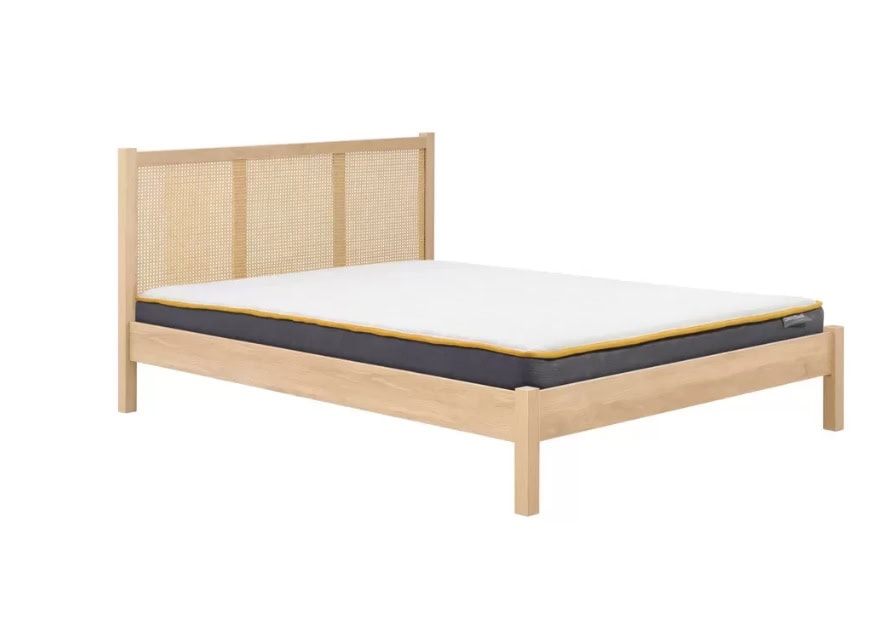 Croxley 5ft Rattan Bedframe - Oak - Image 5