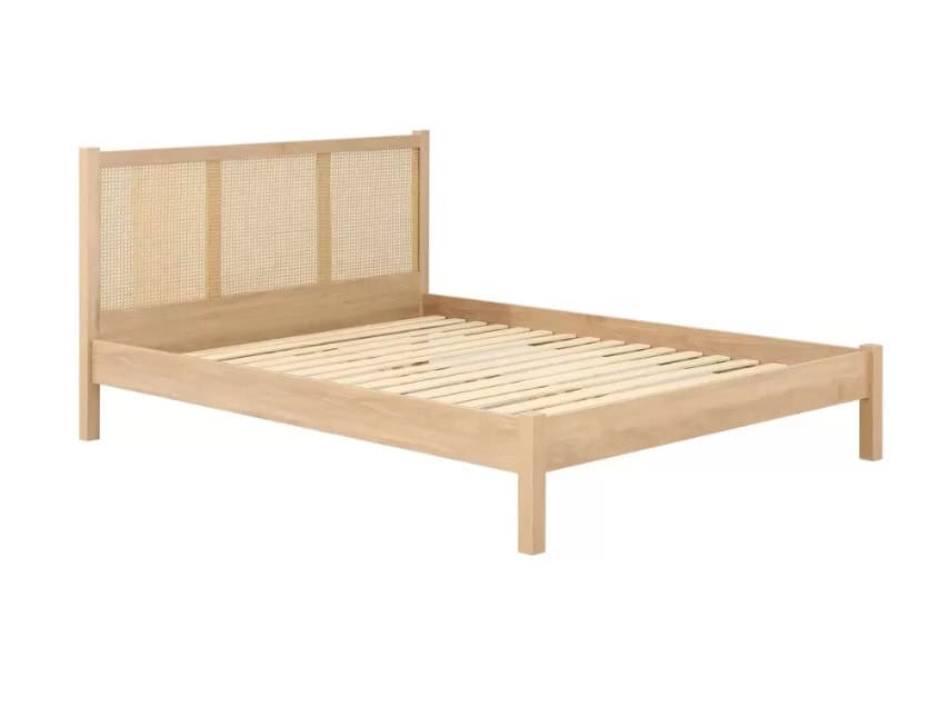 Croxley 5ft Rattan Bedframe - Oak - Image 6