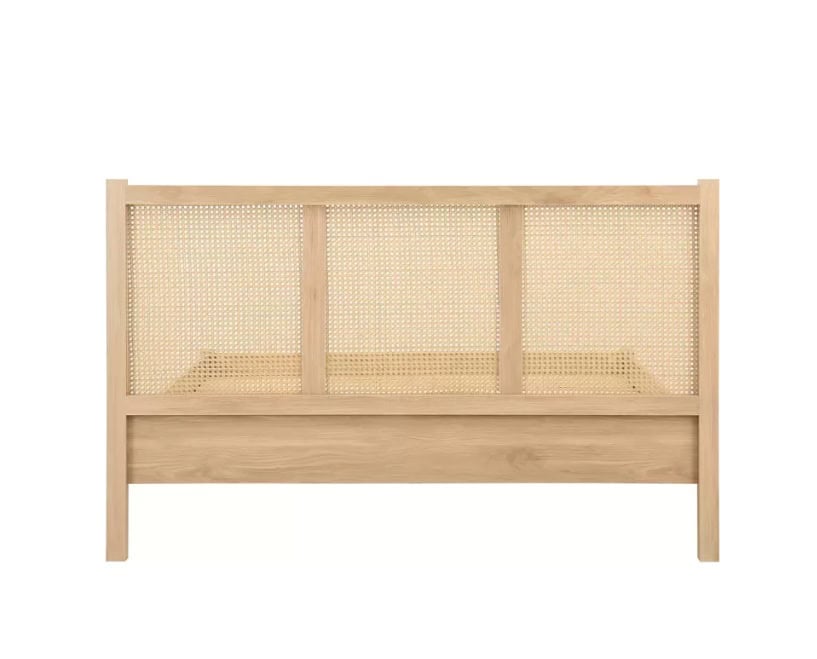 Croxley 4ft6 Rattan Bedframe - Oak - Image 9