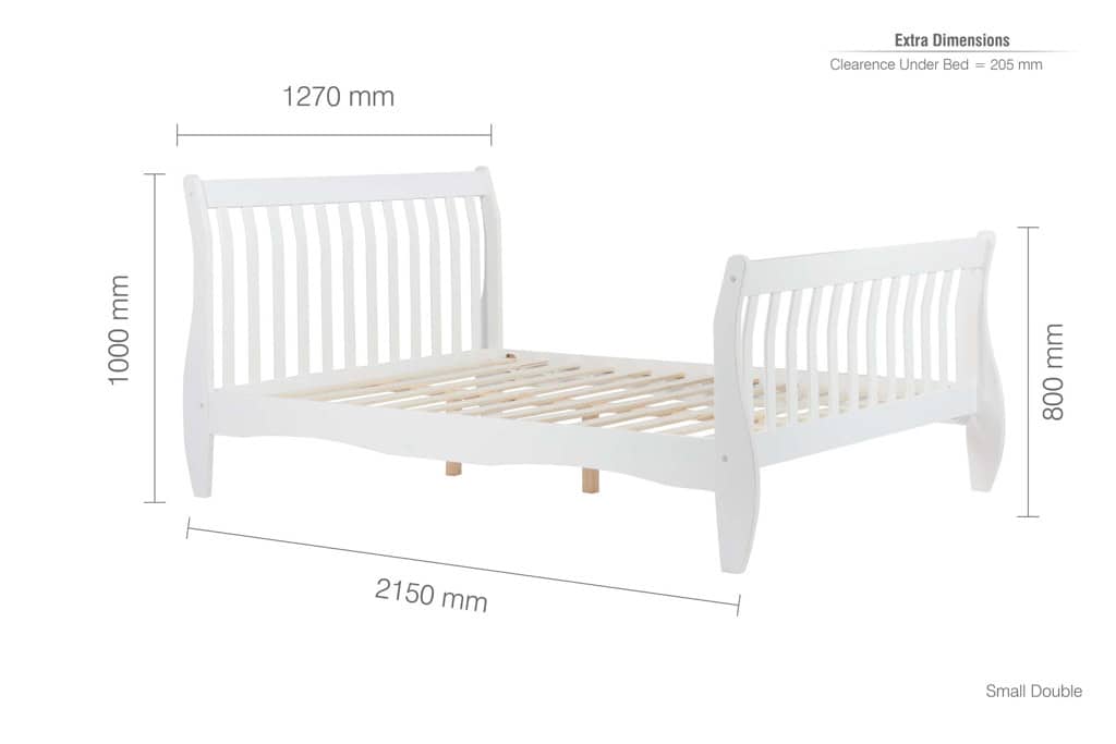 Belford 4ft Bed - White - Image 9