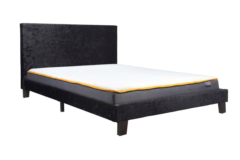 5ft Berlin Bedframe in Black Crushed Velvet - Image 2