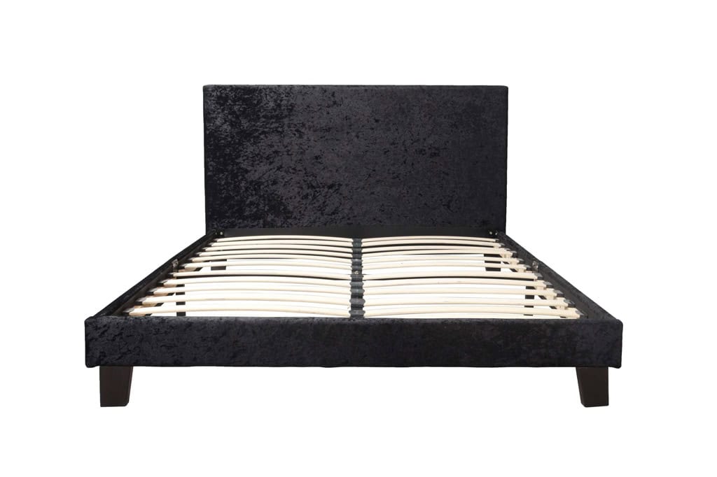 4ft Berlin Bedframe in Black Crushed Velvet - Image 4