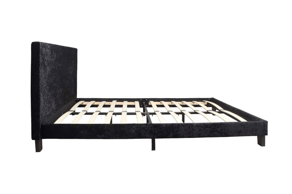 4ft6 Berlin Bedframe in Black Crushed Velvet - Image 5