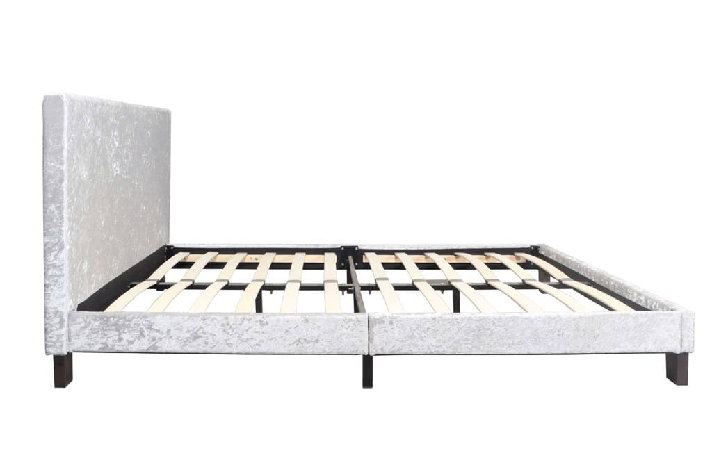 Berlin 4ft6 Bedframe in Steel Crushed Velvet - Image 5