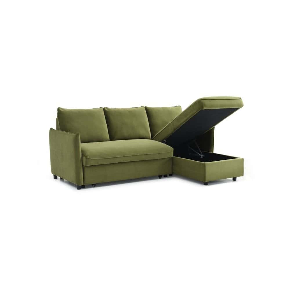 Blaire Corner Sofa Bed - Olive - Image 2